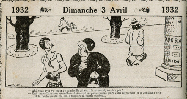 Almanach Vermot 1932 - 16 - Dimanche 3 avril 1932
