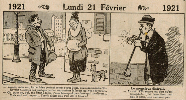 Almanach Vermot 1921 - 2 - Lundi 21 février 1921