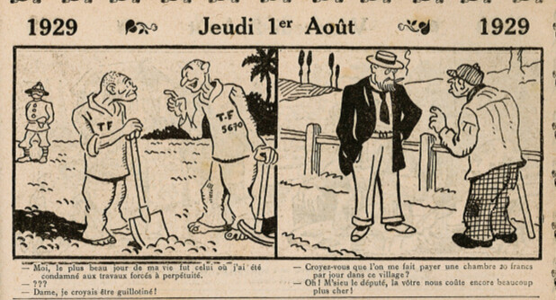 Almanach Vermot 1929 - 47 - Jeudi 1er août 1929