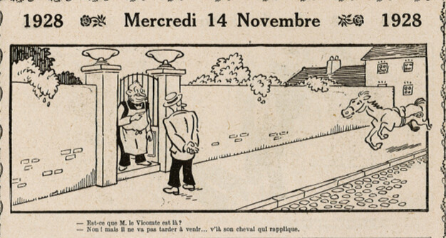Almanach Vermot 1928 - 29 - Mercredi 14 novembre 1928