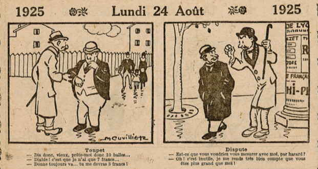 Almanach Vermot 1925 - 43 - Lundi 24 août 1925