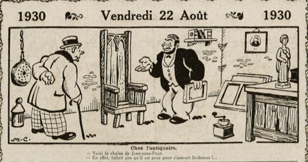 Almanach Vermot 1930 - 27 - Vendredi 22 août 1930