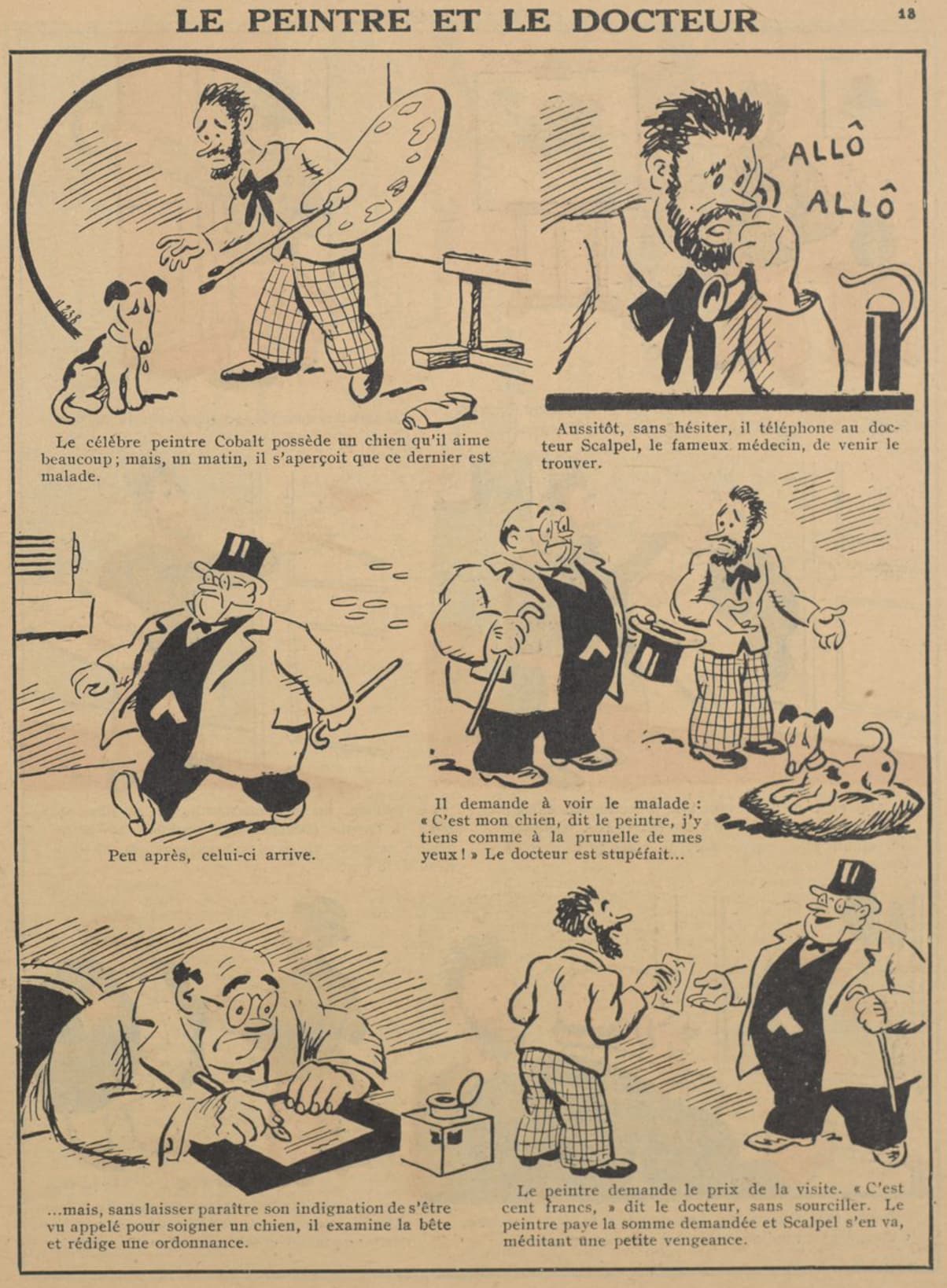 Guignol 1932 - n°190 - Le peintre et le docteur - 3 avril 1932 - page 13
