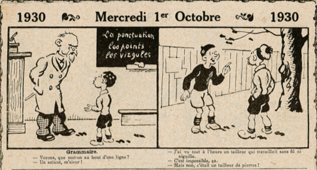 Almanach Vermot 1930 - 30 - Mercredi 1er octobre 1930