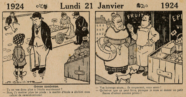 Almanach Vermot 1924 - 4 - Gosse moderne - Lundi 21 janvier 1924