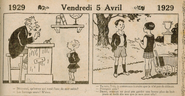 Almanach Vermot 1929 - 26 - Vendredi 5 avril 1929
