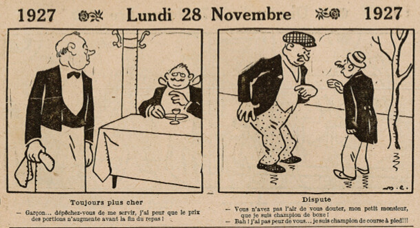 Almanach Vermot 1927 - 50 - Lundi 28 novembre 1927