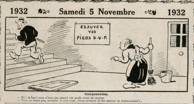 Almanach Vermot 1932 - 52 - Compensation - Samedi 5 novembre 1932