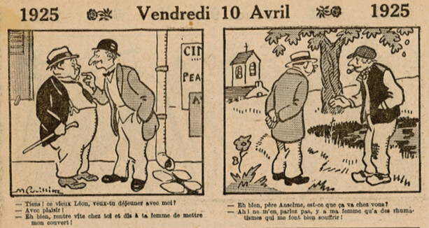 Almanach Vermot 1925 - 15 - Vendredi 10 avril 1925