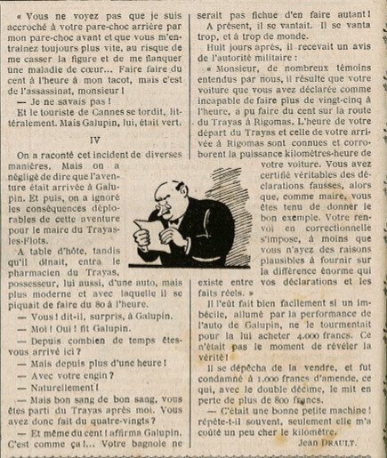 Almanach Vermot 1931 - 9 - Galupin fait recenser son auto - Dimanche 1er février 1931