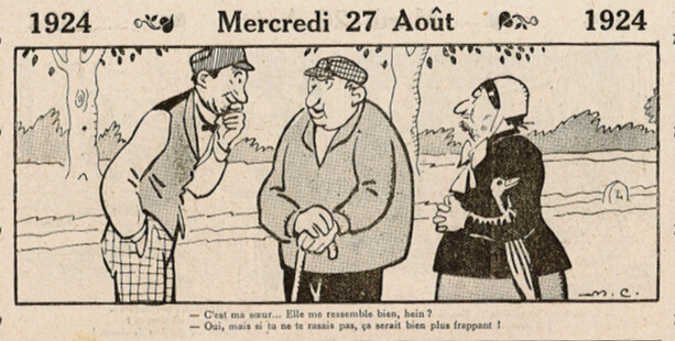Almanach Vermot 1924 - 31 - Mercredi 27 août 1924