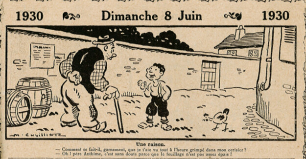 Almanach Vermot 1930 - 18 - Dimanche 8 juin 1930