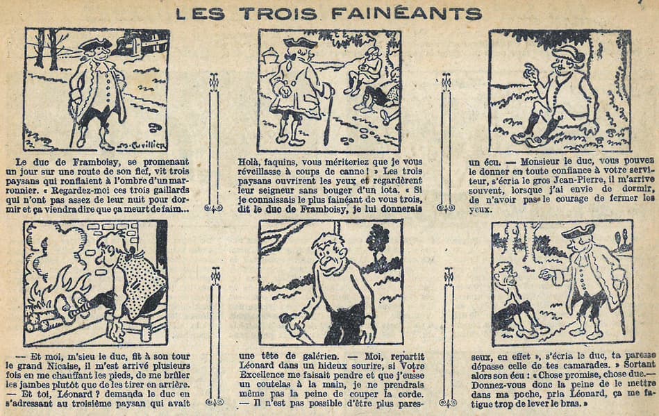 Cuvillier - Le Petit Illustré - n°1174 - 10 avril 1927- Les trois fainéants