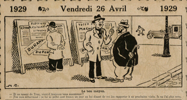 Almanach Vermot 1929 - 31 - Vendredi 26 avril 1929