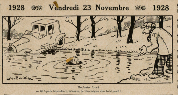 Almanach Vermot 1928 - 31 - Vendredi 23 novembre 1928