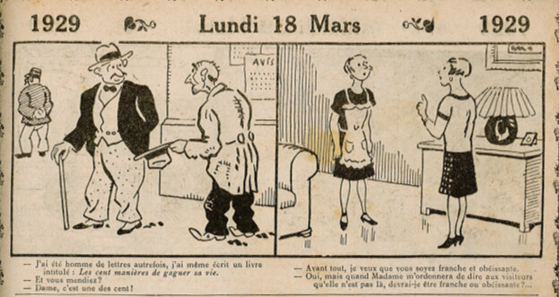 Almanach Vermot 1929 - 23 - Lundi 18 mars 1929