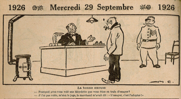 Almanach Vermot 1926 - 44 - Mercredi 29 septembre 1926