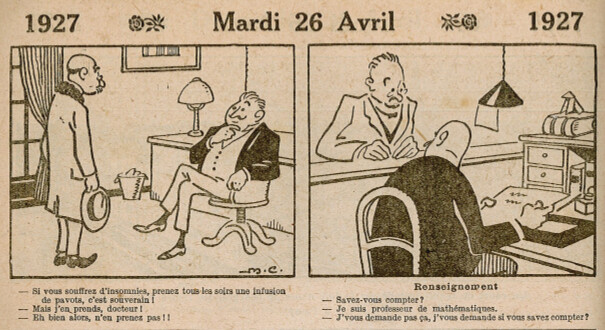 Almanach Vermot 1927 - 22 - Mardi 26 avril 1927