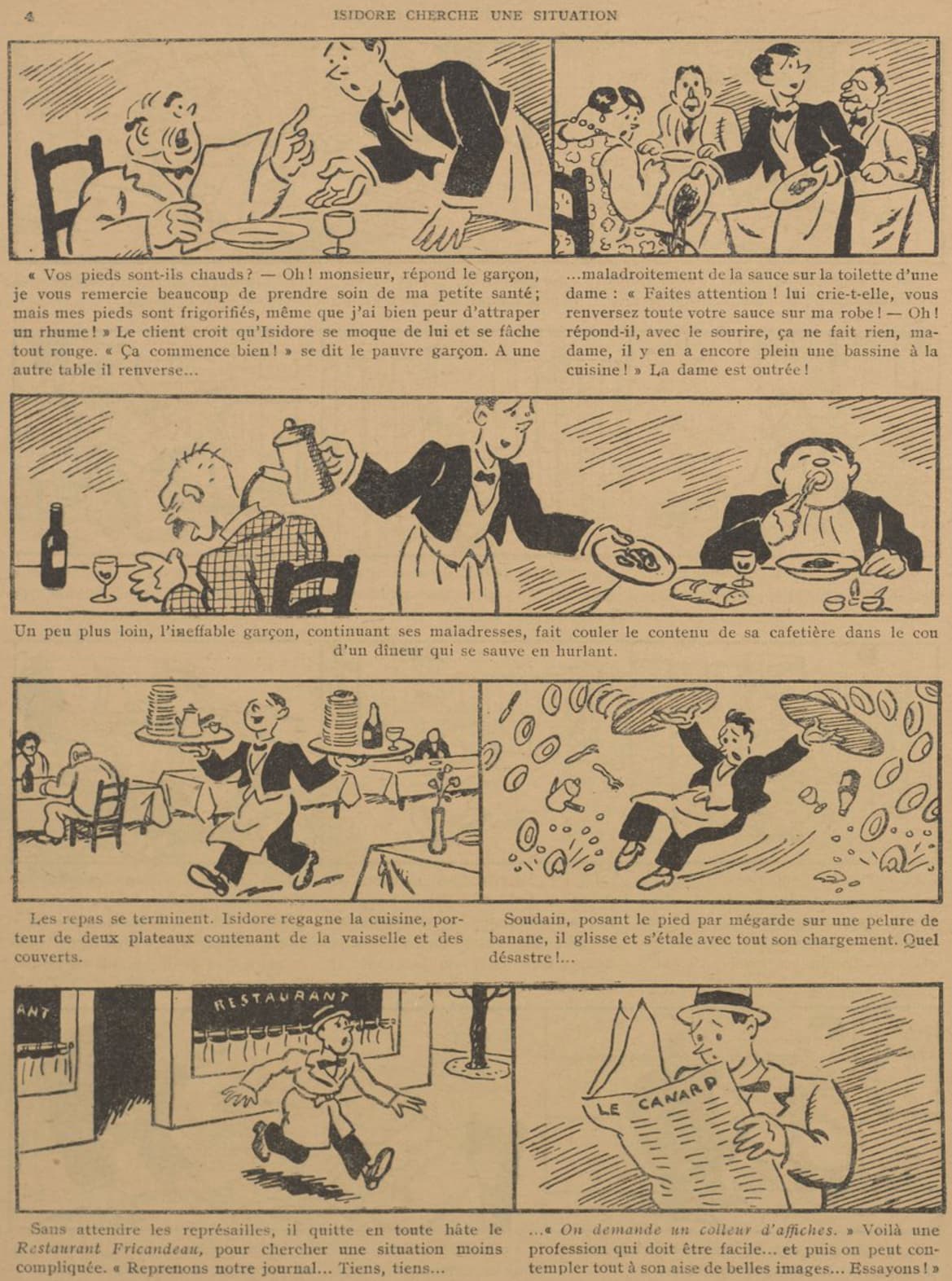Guignol 1932 - n°190 - Isidore cherche une situation - 3 avril 1932 - page 4