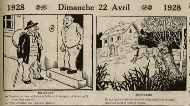 Almanach Vermot 1928 - 9 - Dimanche 22 avril 1928
