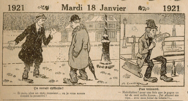 Almanach Vermot 1921 - 1 - Mardi 18 janvier 1921