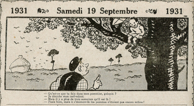 Almanach Vermot 1931 - 53 - Samedi 19 septembre 1931