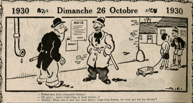 Almanach Vermot 1930 - 32 - Dimanche 26 octobre 1930
