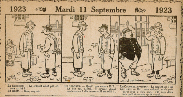 Almanach Vermot 1923 - 36 - Mardi 11 septembre 1923