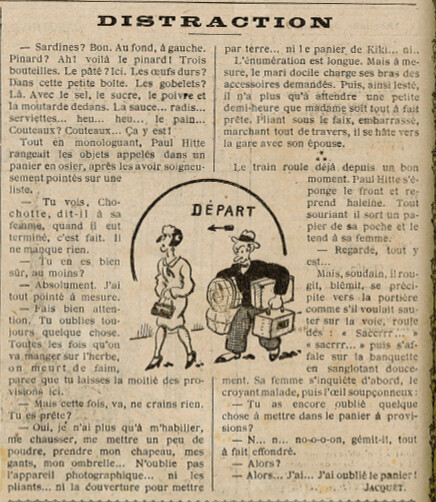 Almanach Vermot 1931 - 44 - Distraction - Lundi 13 juillet 1931