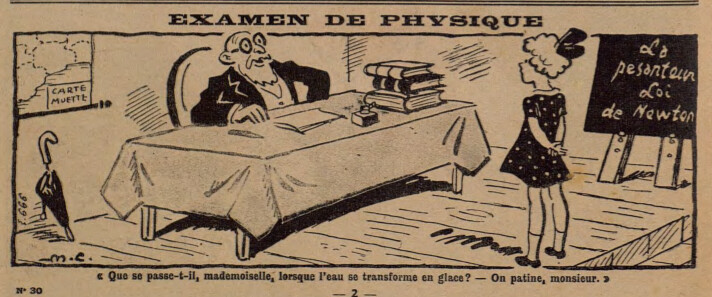 Lisette 1939 - n°30 - Examen de physique - 23 juillet 1939 - page 2