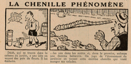 Almanach Pierrot 1935 - La chenille phénomène - page 4 (non signé)