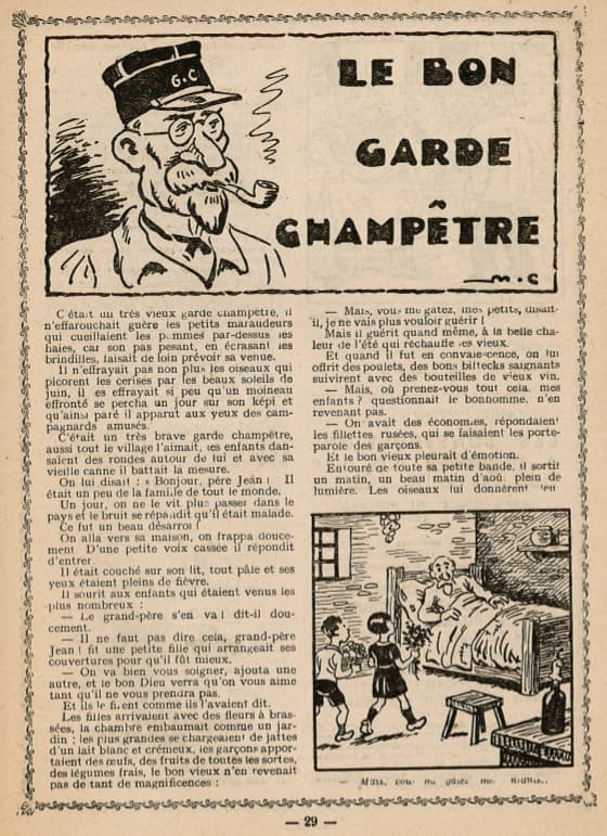 Almanach Fillette 1936 - Le bon garde champêtre - page 29