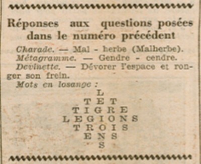 Coeurs Vaillants 1934 - n°28 - page 8 - Réponses aux questions posées dans le n° précédent - 8 juillet 1934