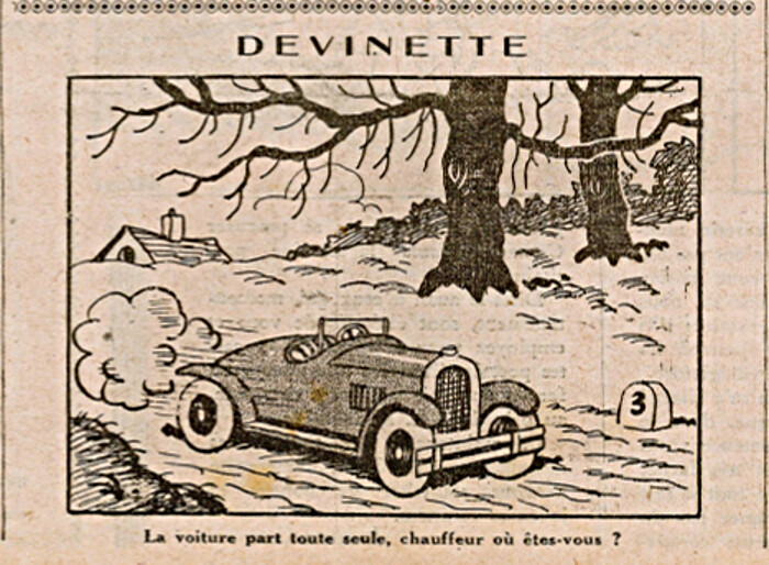 Coeurs Vaillants 1932 - n°30 - Page 6 - Devinette - Où est le chauffeur - 24 juillet 1932
