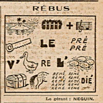 Coeurs Vaillants 1933 - n°12 - Rébus - 12 mars 1933 - page 8