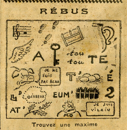 Coeurs Vaillants 1934 - n°43 - page 8 - Rébus - 21 octobre 1934