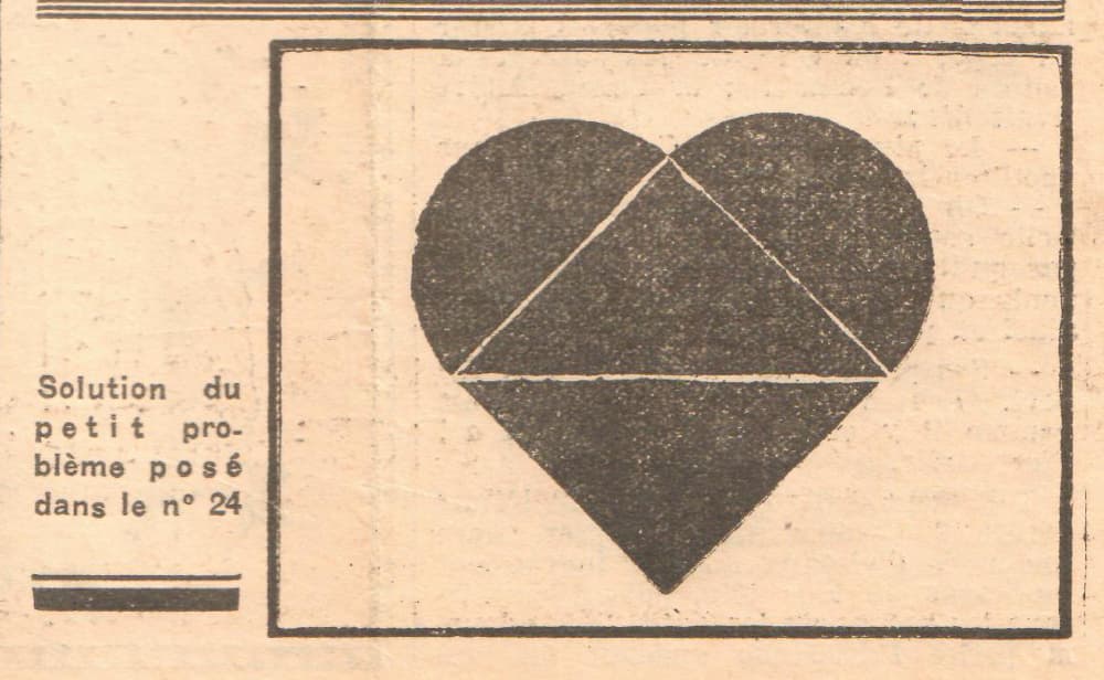 Coeurs Vaillants 1934 - n°25 - page 5 - Solution du petit problème posé dans le n°24 - 17 juin 1934