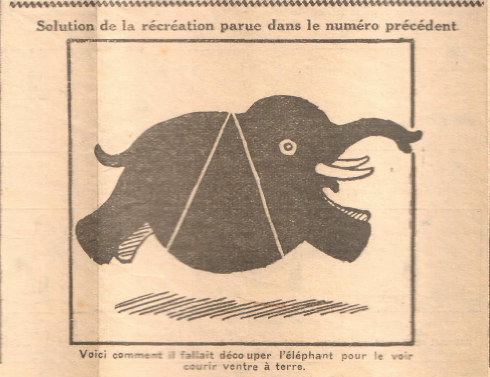 Coeurs Vaillants 1934 - n°11 - page 7 - Solution de la récréation parue dans le n° précédent - 11 mars 1934