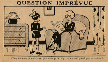 Almanach Lisette 1934 - page 112 - Question imprévue