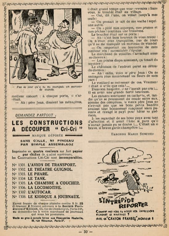 Almanach Fillette 1936 - Le bon garde champêtre - page 30