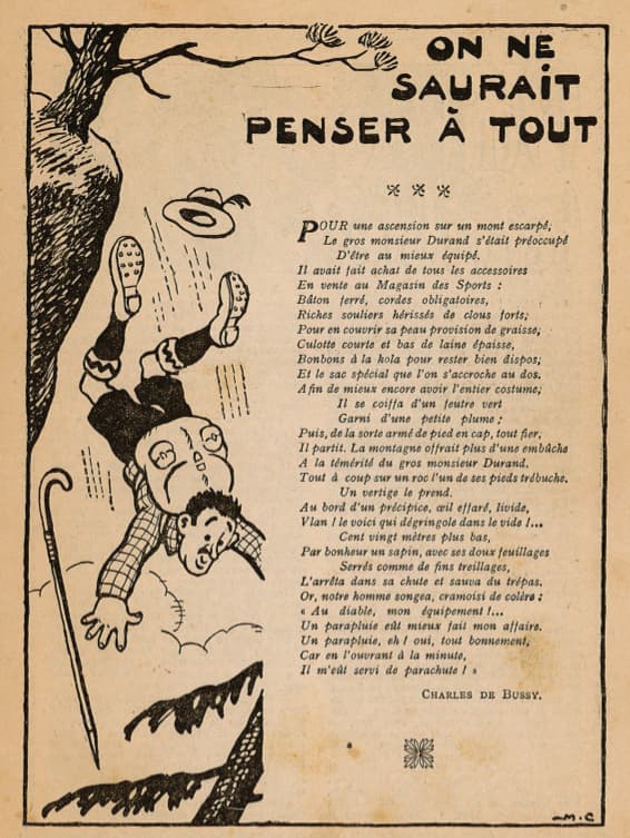 Almanach L'Intrépide 1934 - On ne saurait penser à tout - page 17