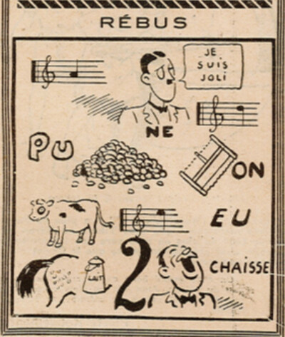 Coeurs Vaillants 1933 - n°7  - Rébus - 12 février 1933 - page 4