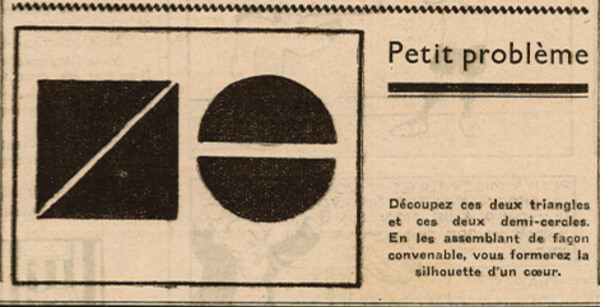 Coeurs Vaillants 1934 - n°24 - page 6 - Petit problème - 10 juin 1934