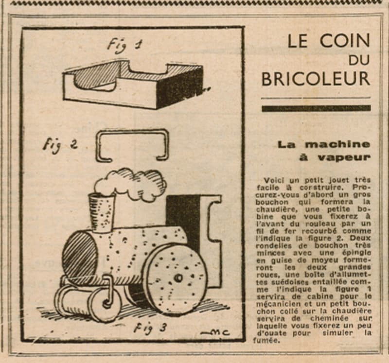 Coeurs Vaillants 1934 - n°28 - page 6 - La machine à vapeur - 8 juillet 1934